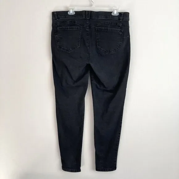 Democracy Pants "Ab"Solution Black Stretch Skinny Jeans Womens Size 16 Classic - Picture 6 of 9